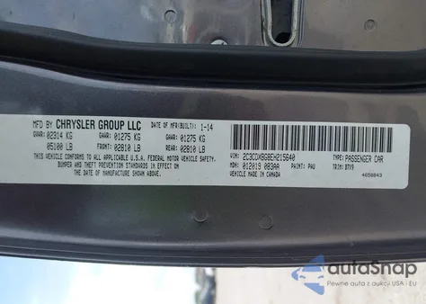 2014 Dodge Charger Se из США, поврежденный, VIN 2C3CDXBG8EH215640